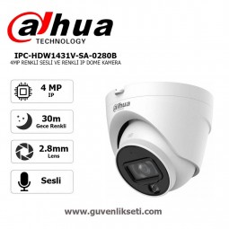 Dahua IPC-HDW1431V-SA-0280B 4mp Wizsense Gece Renkli ve Sesli ip Dome Kamera Dahua IPC-HDW1431V-SA-0280B 4mp Wizsense Gece Renkli ve Sesli ip Dome Kamera